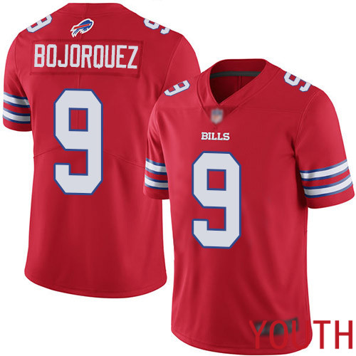 Youth Buffalo Bills #9 Corey Bojorquez Limited Red Rush Vapor Untouchable NFL Jersey->youth nfl jersey->Youth Jersey